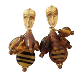 Boucles-pendantes-style -abeilles